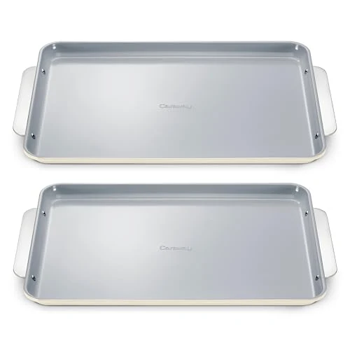 Traditional Non Stick Ceramic Large Baking Sheet Duo 2 Count Convenient