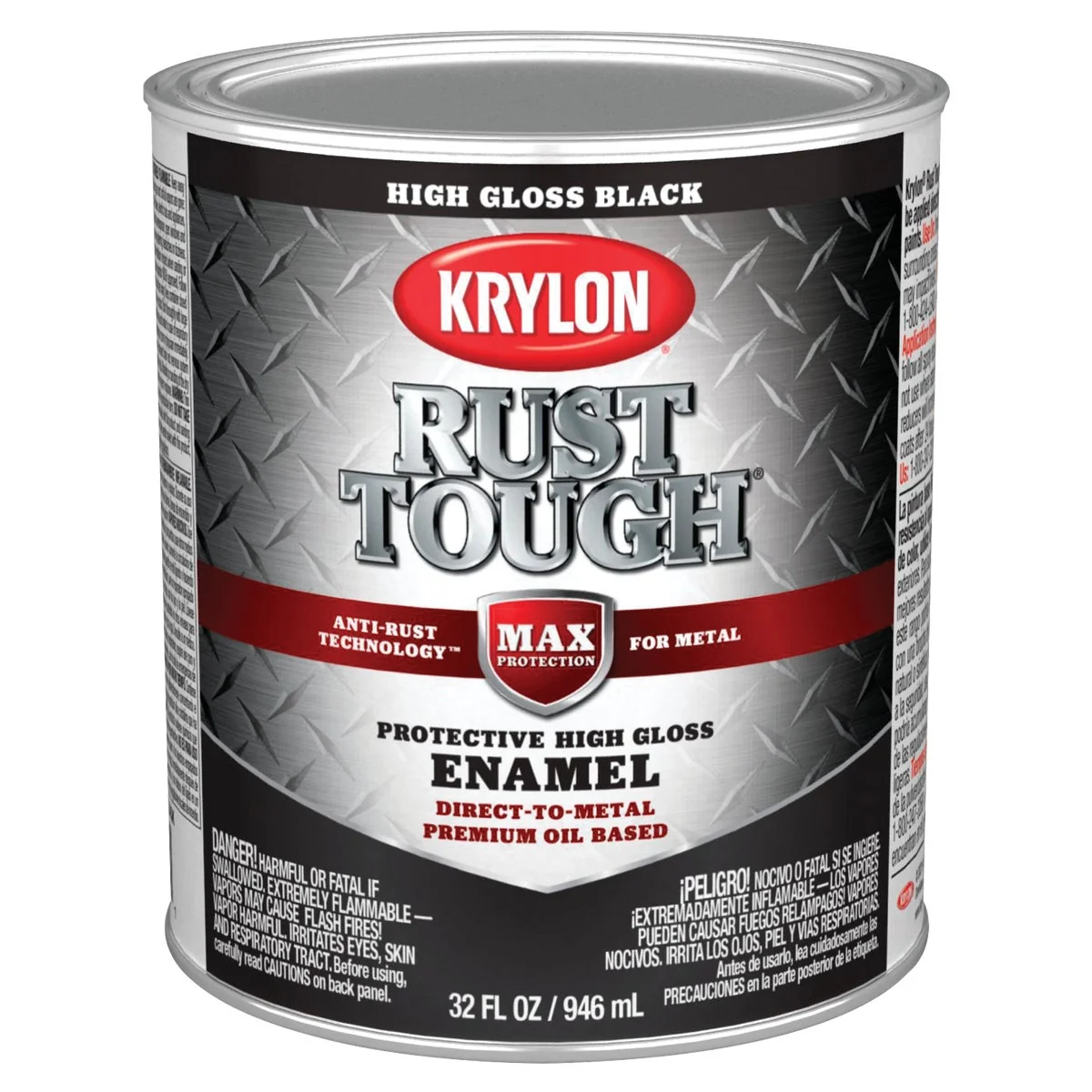 Excellent Valspar Anti-Rust Oil-Based Gloss Armor Rust Control Enamel Black 1 Qt. Fine