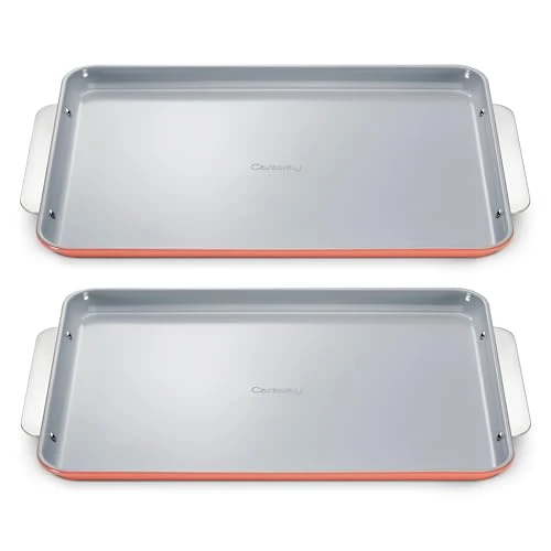 Smart Non Stick Ceramic Large Baking Sheet Duo 2 Count Specialty