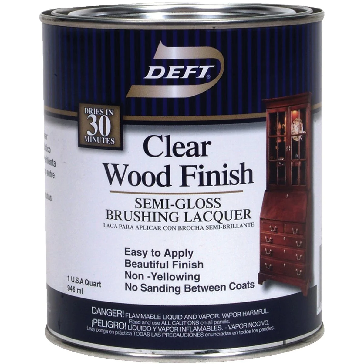 Advanced Deft Semi-Gloss Quart 100 Sq. Ft. Qt. Lacquer Fine