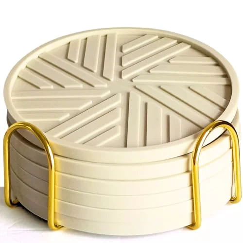 Long-Lasting Silicone Coasters Set of 6 Casual