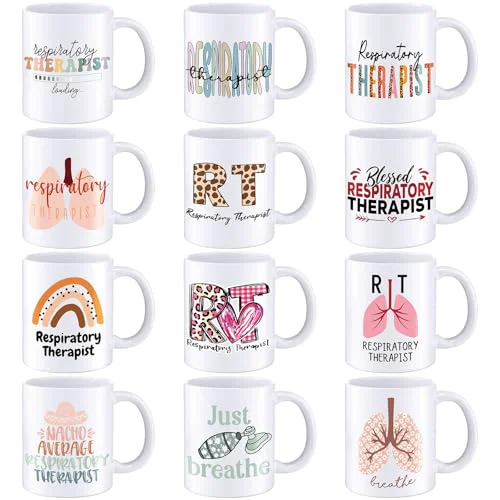 Fine Crafted 12 Pcs Respiratory Therapist Gifts Bulk 11oz Rt Ceramic Mug 12 Count Contemporary