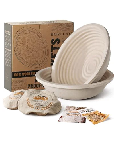 First-Class Wood Pulp Banneton Bread Proofing Baskets 2 Count Comfortable