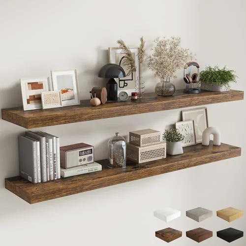 Quality 72 Inch Floating Shelves 2 Count Authentic