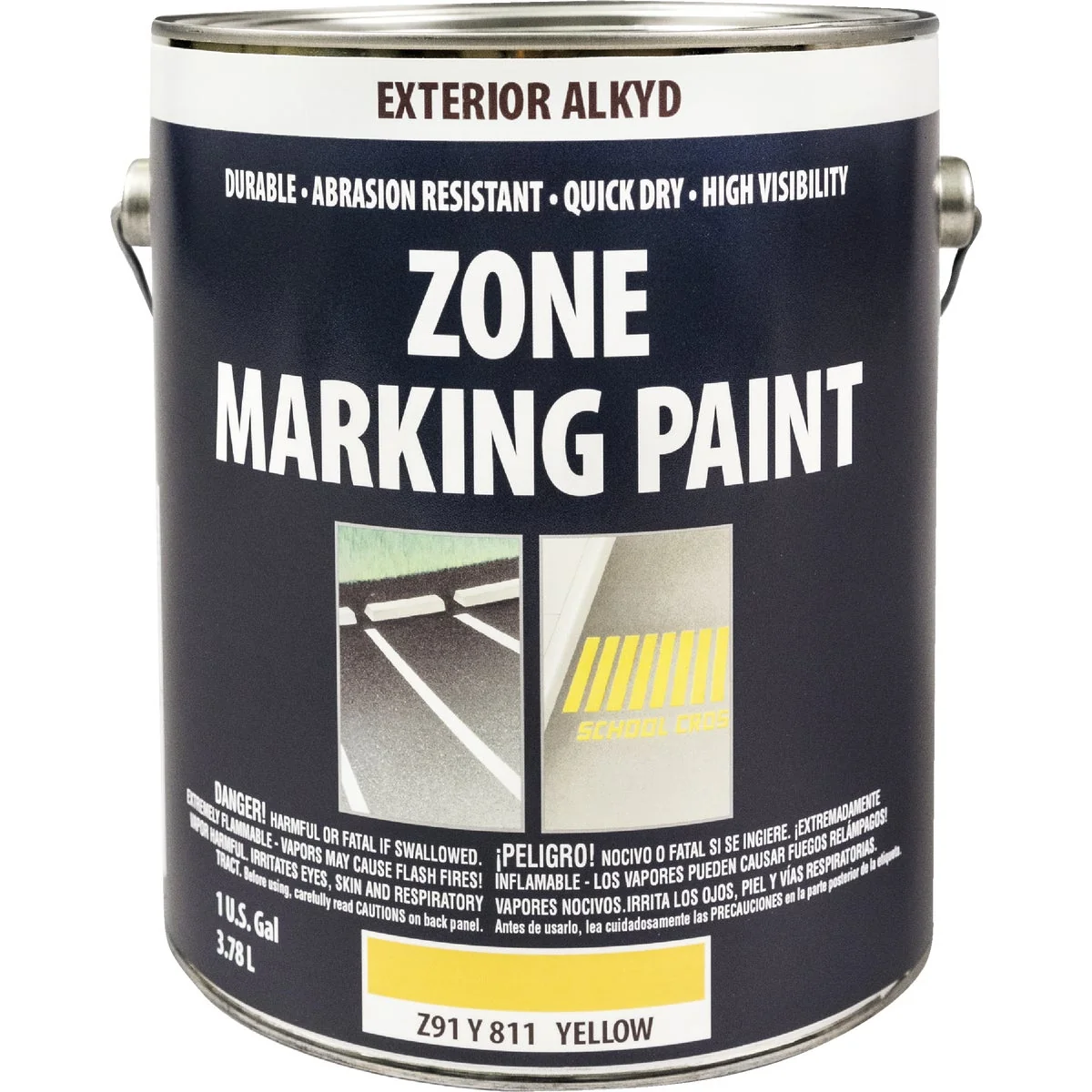 Luxury Do It Yellow Alkyd-Oil Base Gallon Traffic Paint Recyclable