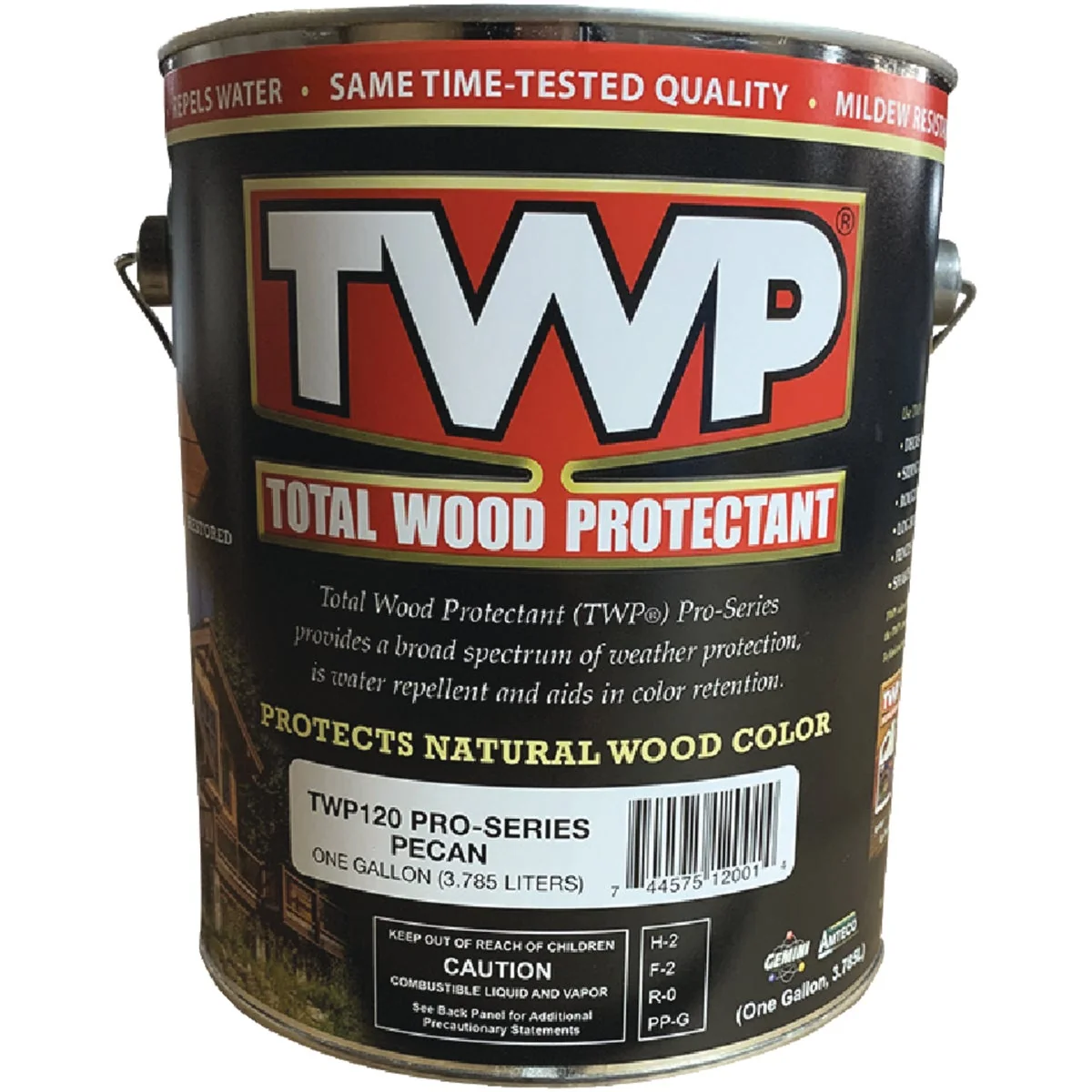 Trendy TWP100 Pro Series Semi-Transparent Wood Protectant Deck Stain Pecan 1 Gal. Green