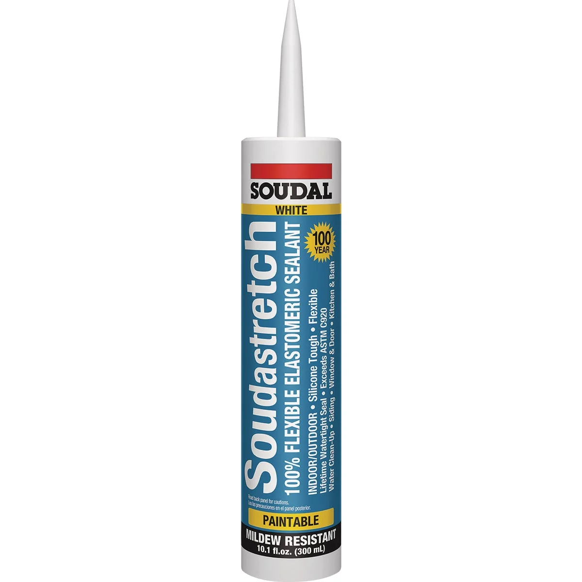 Certified Soudastretch 10.1 Oz. Acrylic Elastomeric Caulk White Genuine