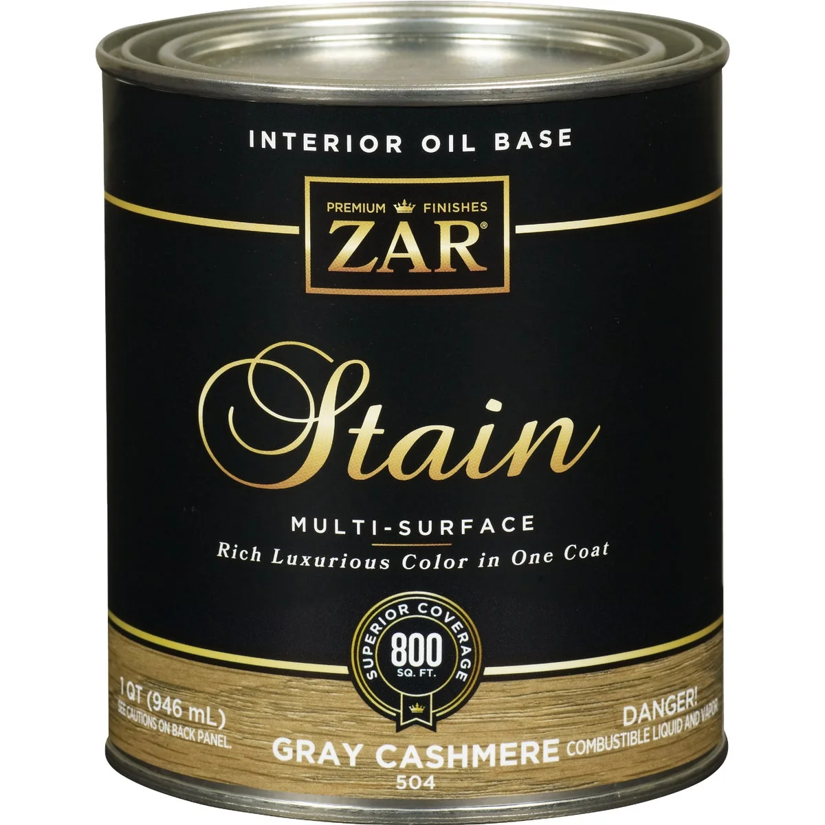Modern Zar 1 Qt. Cashmere Gray Oil-Based Multi-Surface Interior Stain Healthy