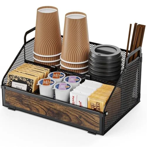 Refined Countertop Coffee Station Organizer Lightweight