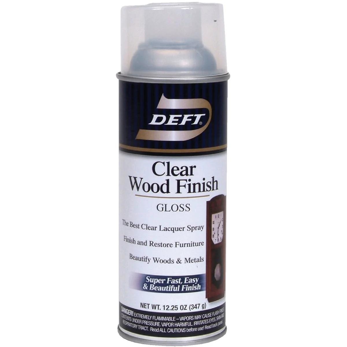 High-Quality Deft 12.25 Oz. Gloss Clear Wood Finish Interior Spray Lacquer First-Class