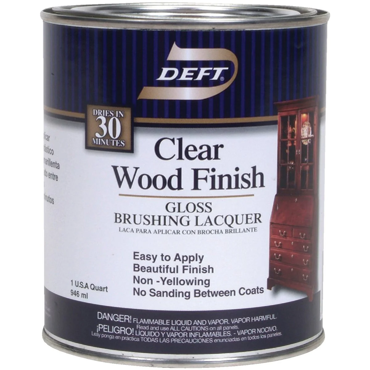 Carefully Designed Deft Gloss Quart 100 Sq. Ft. Qt. Lacquer World-Class