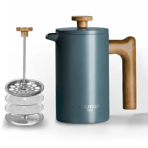 Secure POLIVIAR French Press Coffee Maker Innovative
