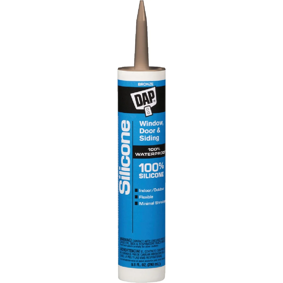 Effective DAP 9.8 Oz. Window Door Siding Silicone Sealant Bronze Sophisticated