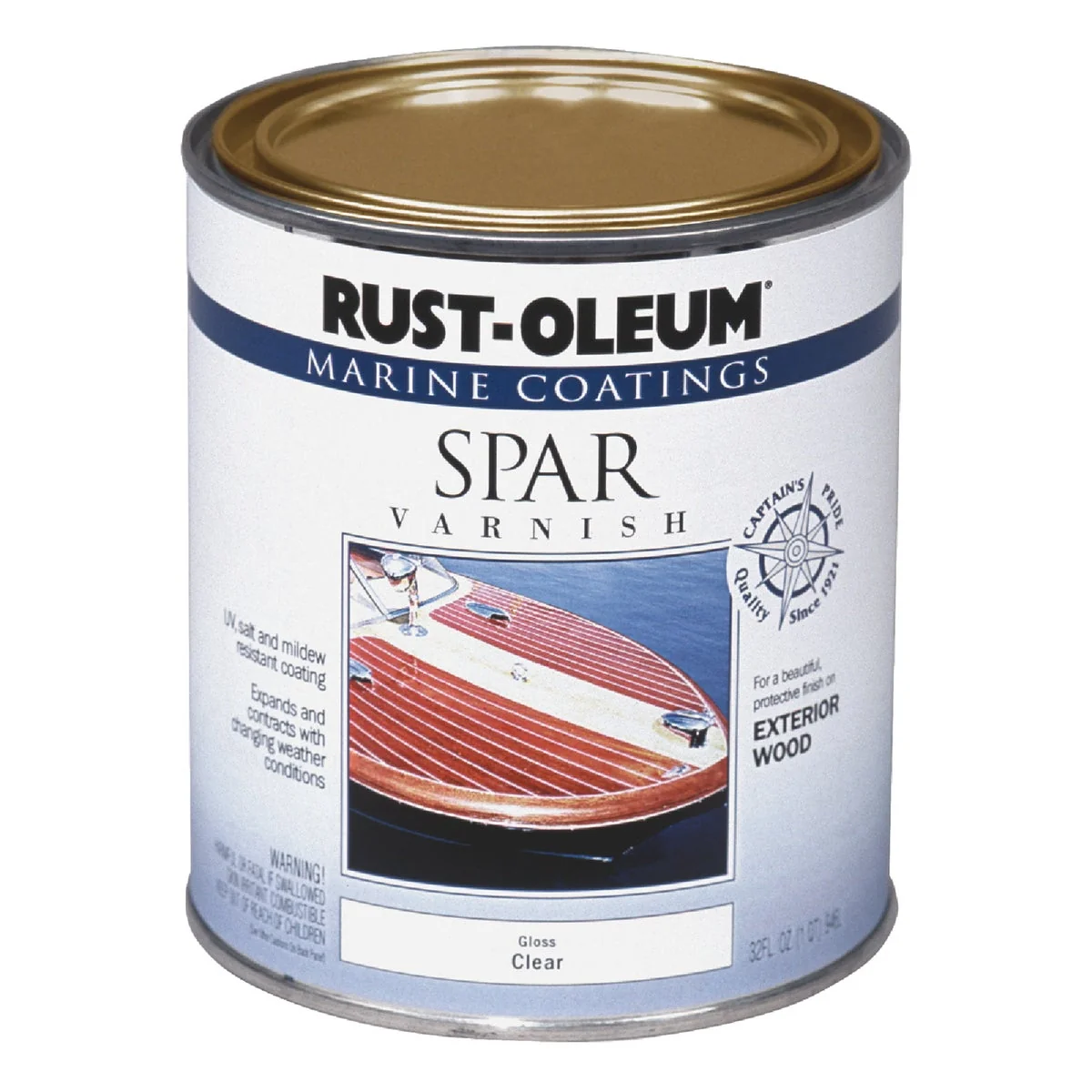 Enhanced Rust-Oleum Gloss Marine Spar Exterior Varnish Quart Eco-Friendly