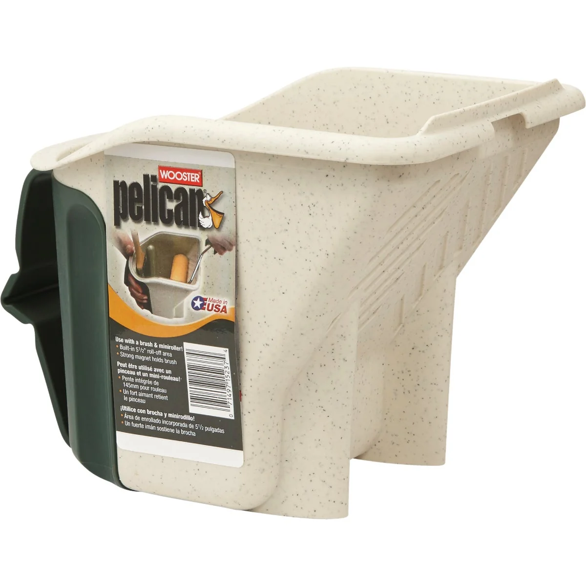 Responsible Wooster Pelican 1 Qt. Green White Painter’s Bucket with Magnetic Brush Holder Relaxed