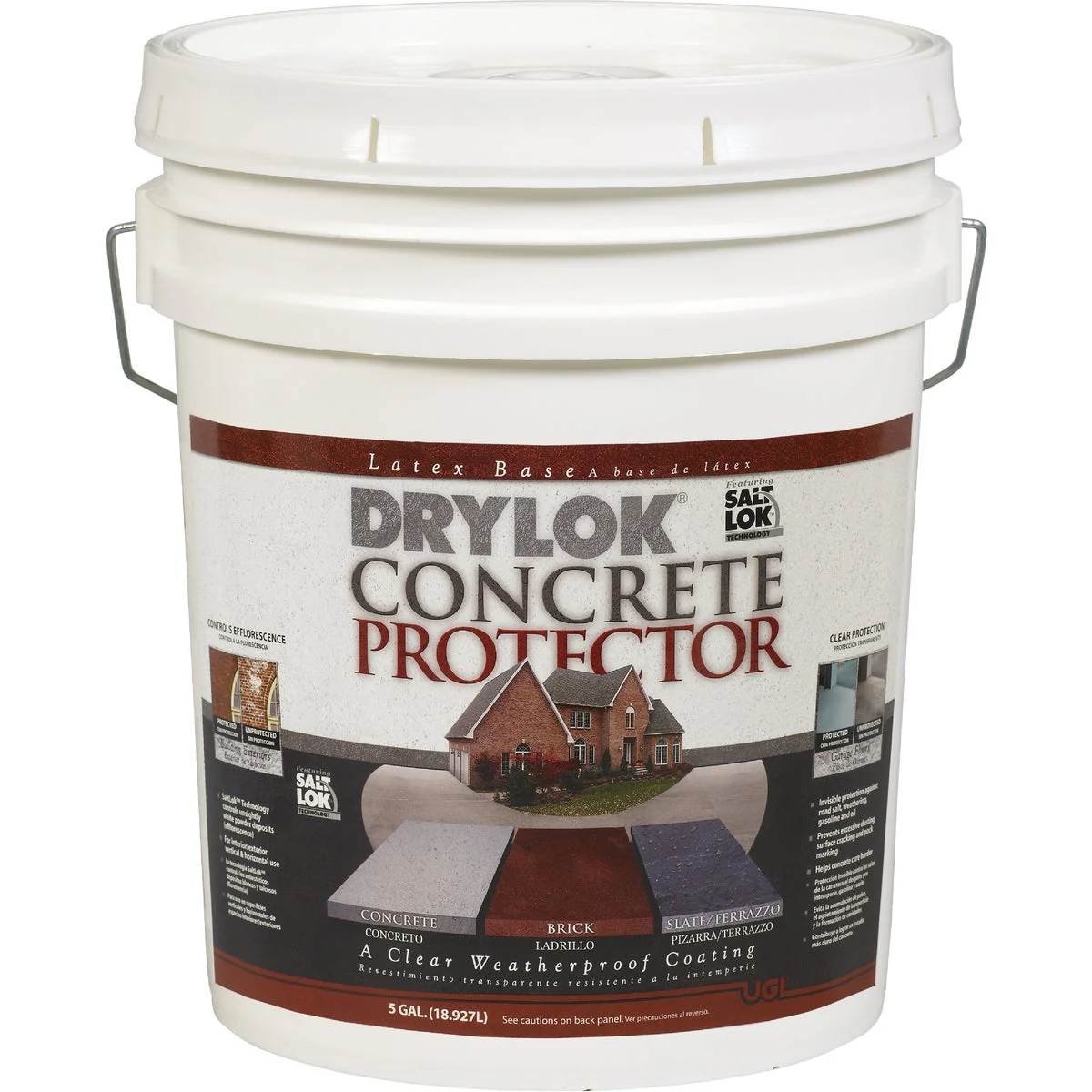Detailed Drylok Clear Concrete Sealer Protector 5 Gal. Next-Generation