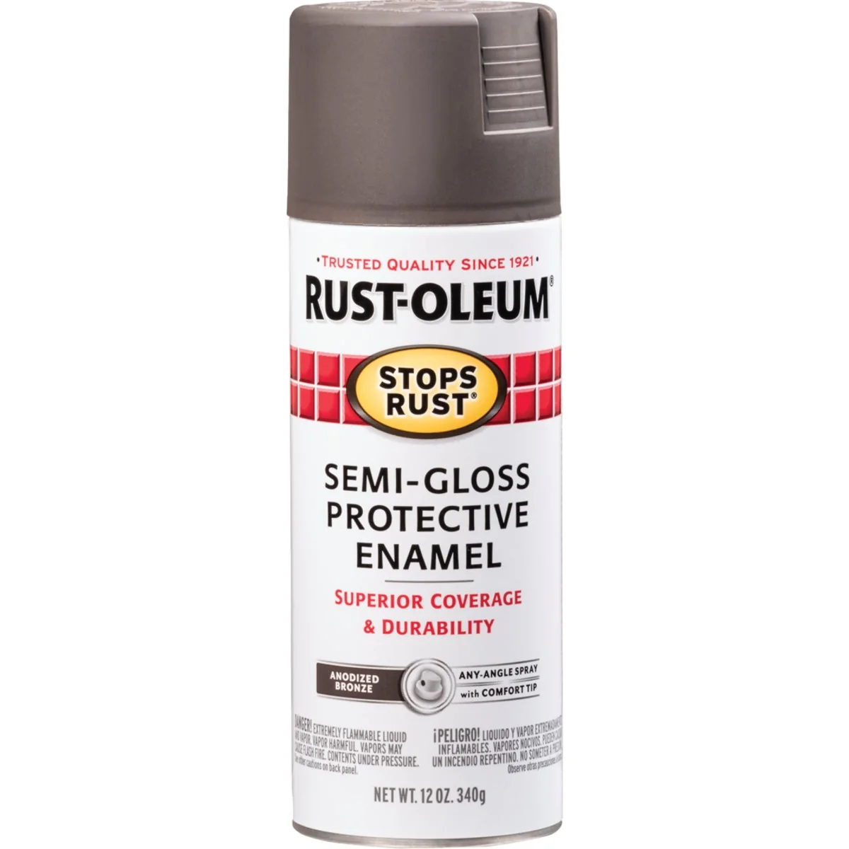 Efficient Rust-Oleum Stops Rust Semi-Gloss Anodized Bronze 12 Oz. Anti-Rust Spray Paint Soft