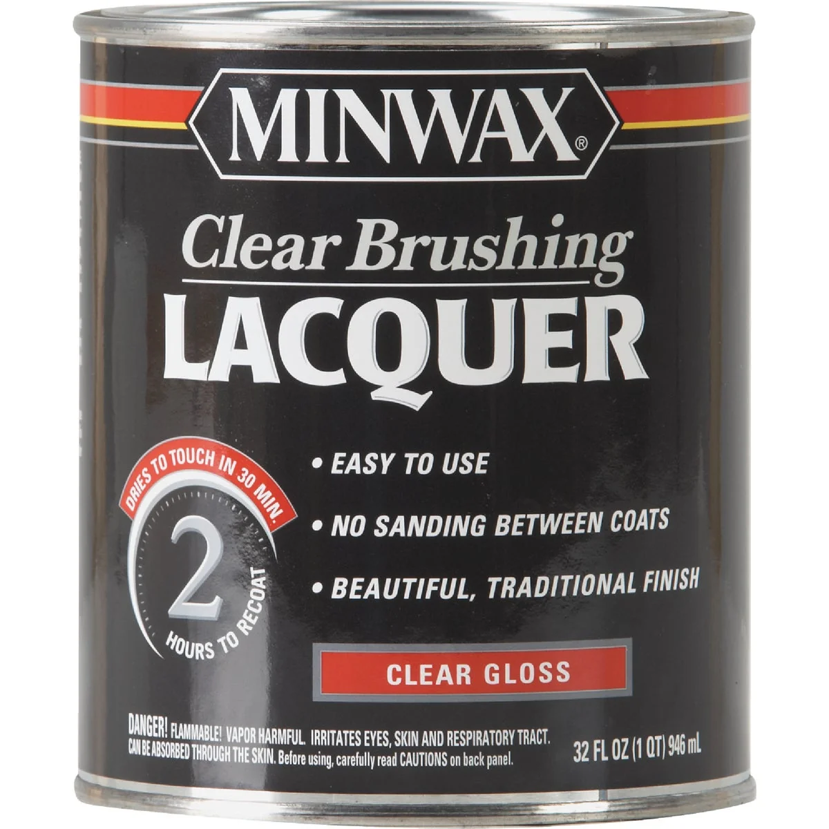 Relaxed Minwax Gloss Clear Brushing Lacquer 1 Qt. Natural
