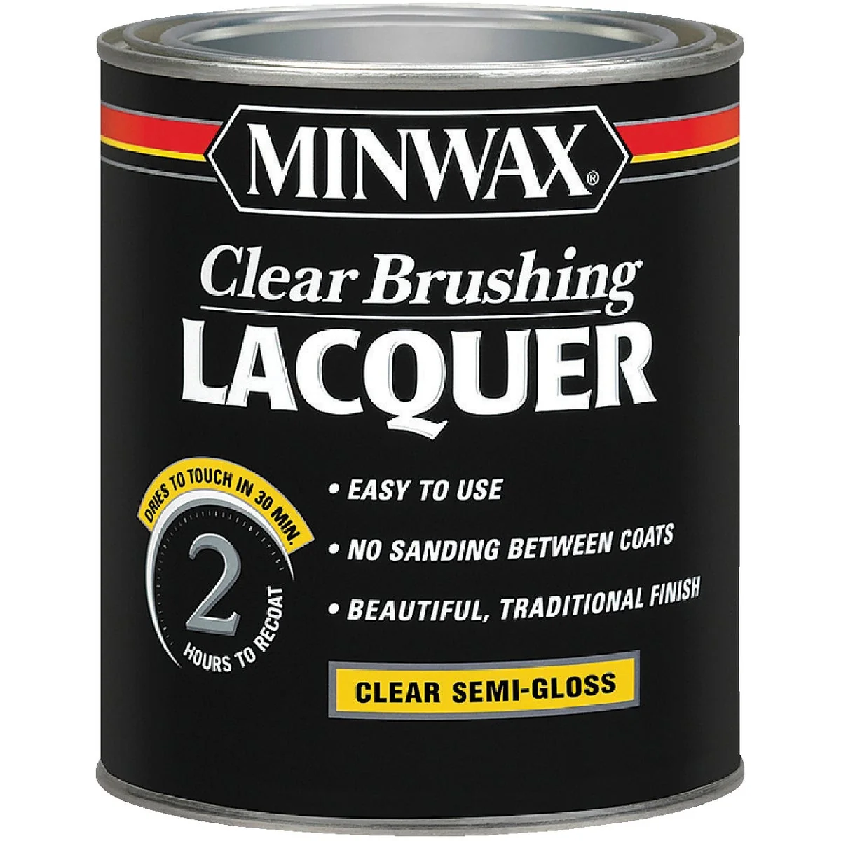 Sophisticated Minwax Semi-Gloss Clear Brushing Lacquer 1 Qt. Solid