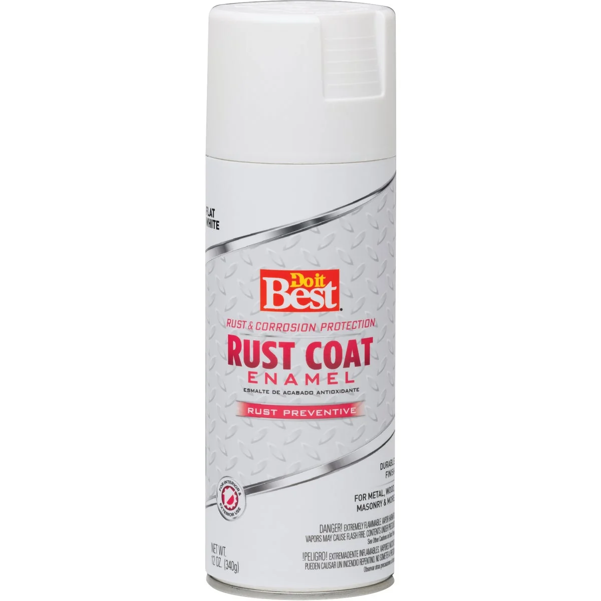 Pure Do it Rust Coat Satin White Flat 12 Oz. Anti-Rust Spray Paint Breathable