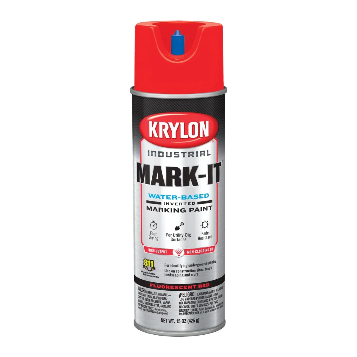 Fashionable Krylon Fluorescent Safety Red 15 Oz. Inverted Marking Spray Paint Contemporary