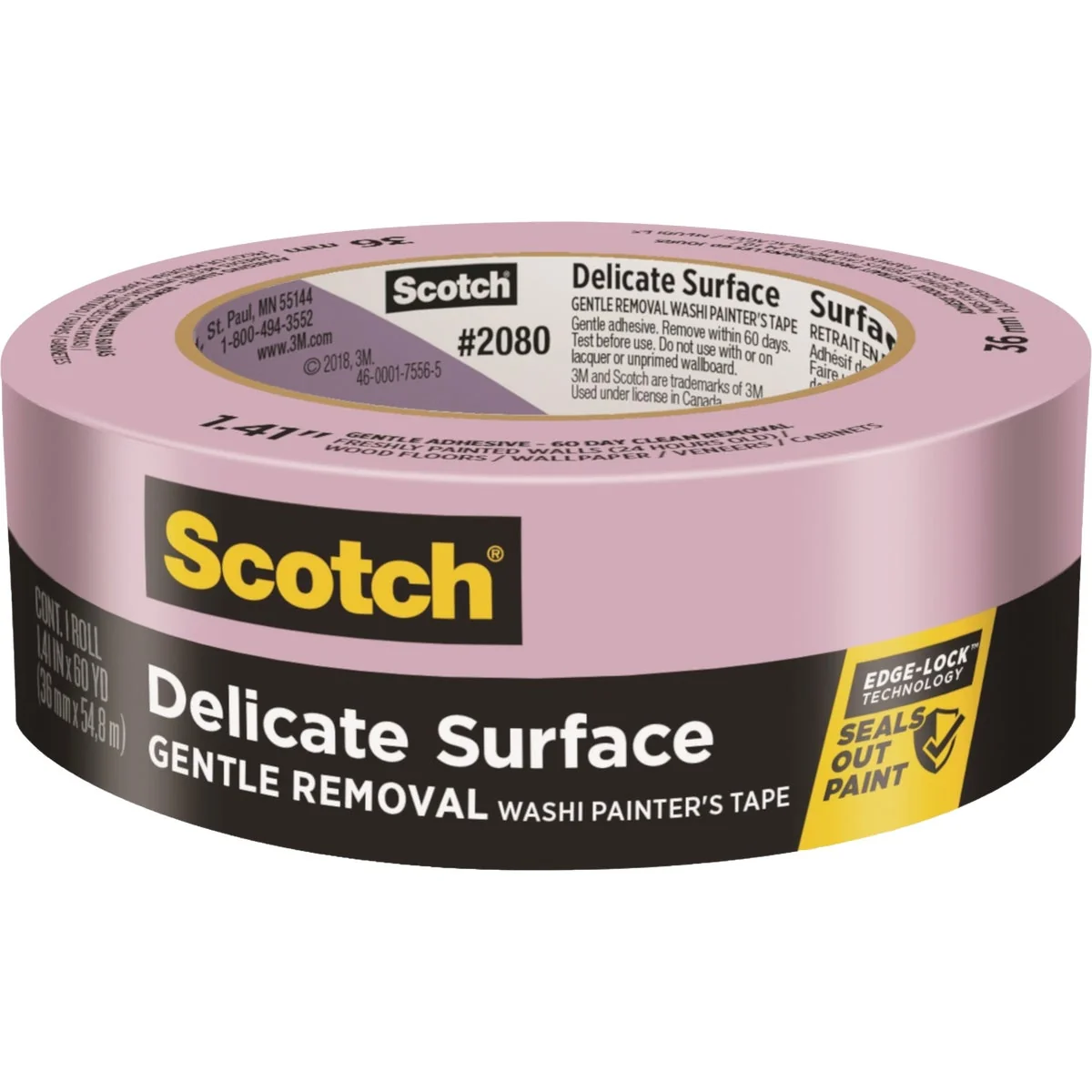 Official 3M Scotch 1.41 In. x 60 Yd. Delicate Surface Painter’s Tape Long-Lasting