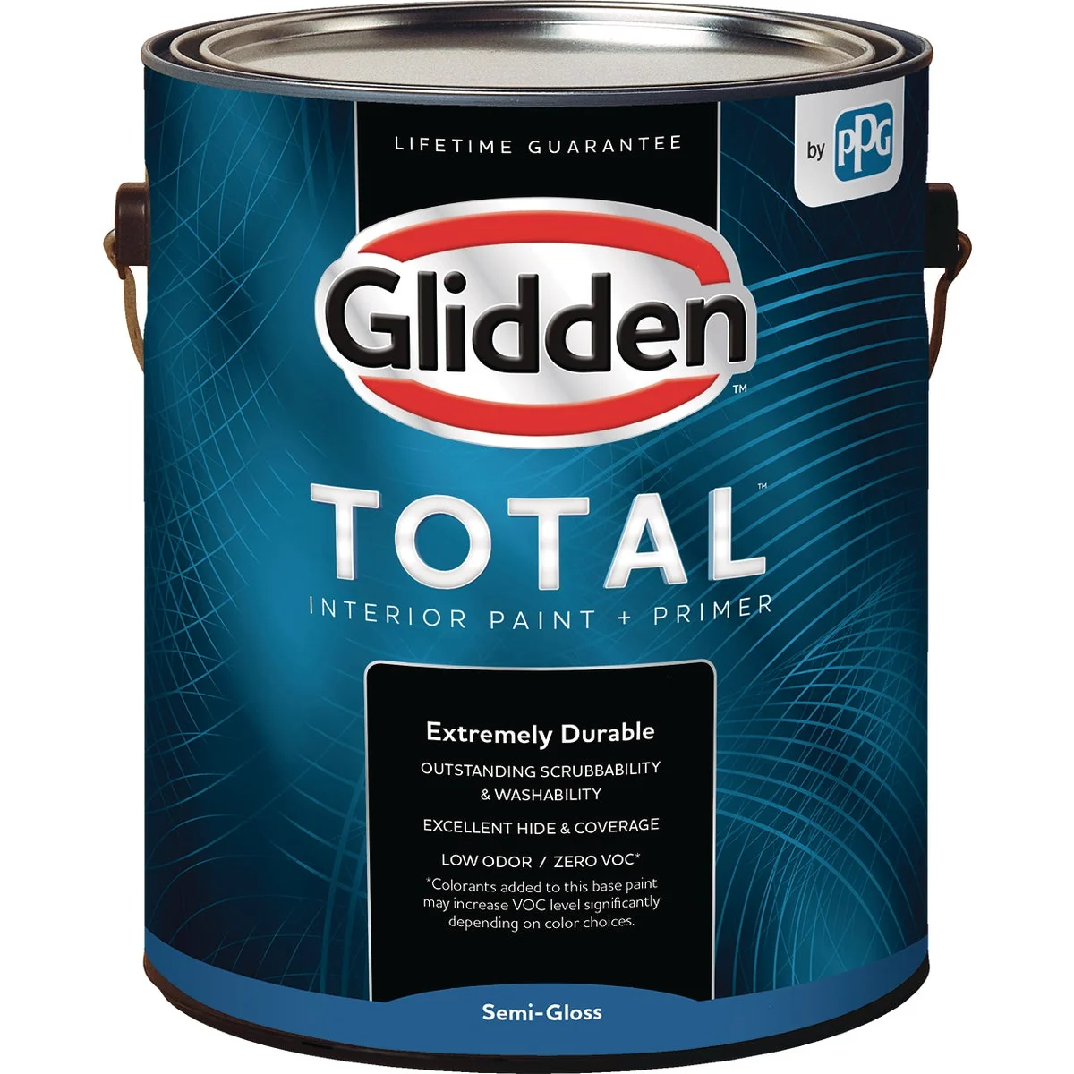 Premium Material Glidden Total Interior Paint Primer Semi-Gloss White Pastel Base 1 Gallon Breathable