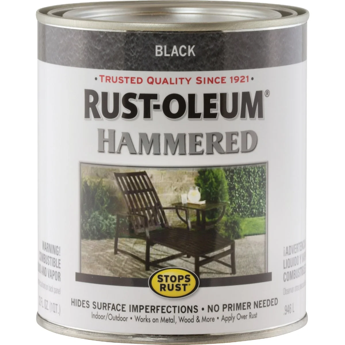 Unique Rust-Oleum Stops Rust Hammered Paint Black 1 Qt. Safe