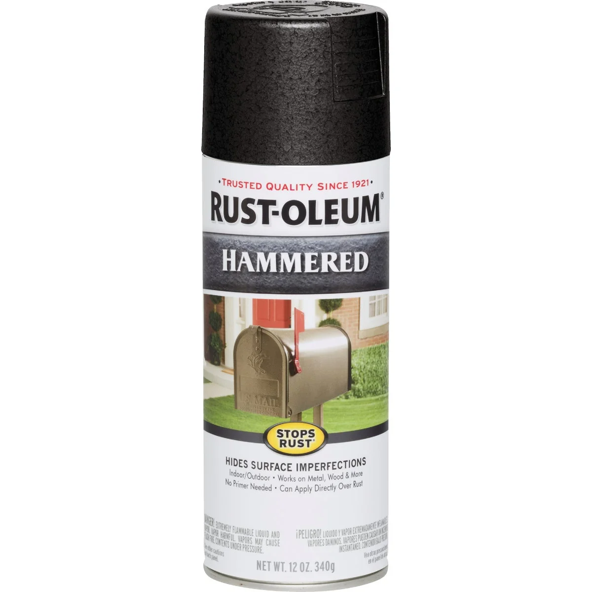 Responsible Rust-Oleum Black Metallic 12 Oz. Hammered Finish Spray Paint Versatile