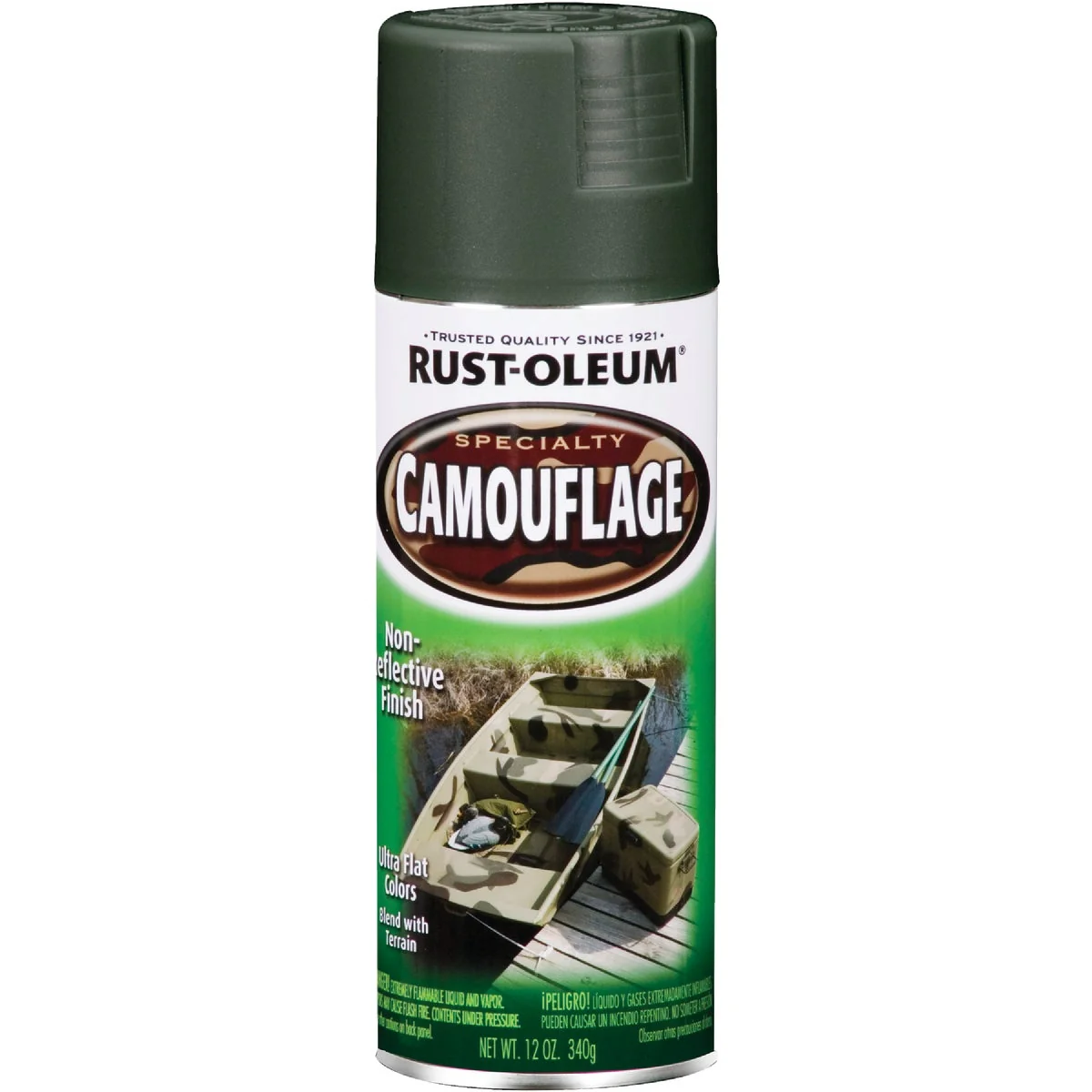 Contemporary Rust-Oleum Camouflage 12 Oz. Flat Spray Paint Deep Forest Green Modern