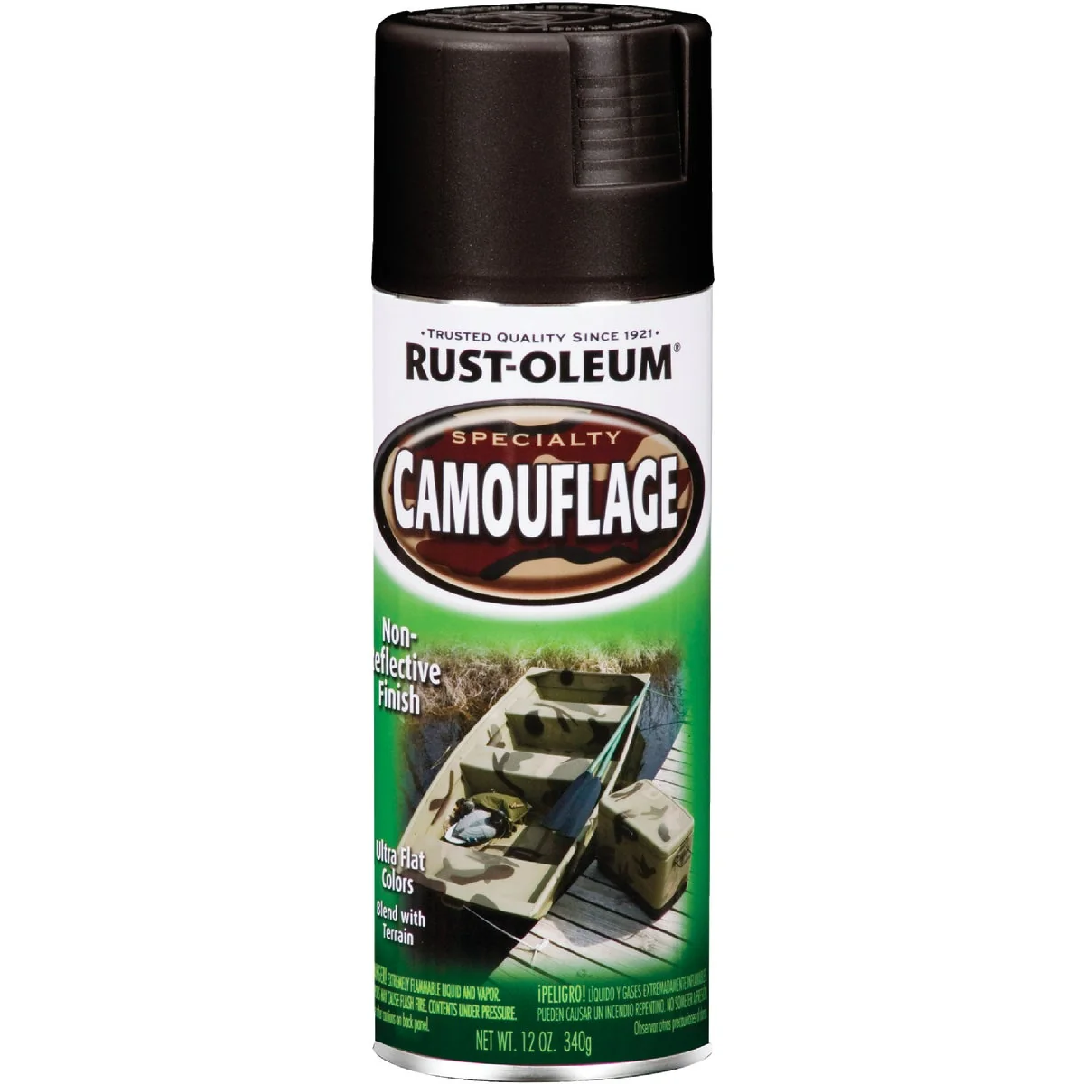 Advanced Rust-Oleum Camouflage 12 Oz. Flat Spray Paint Black Innovative