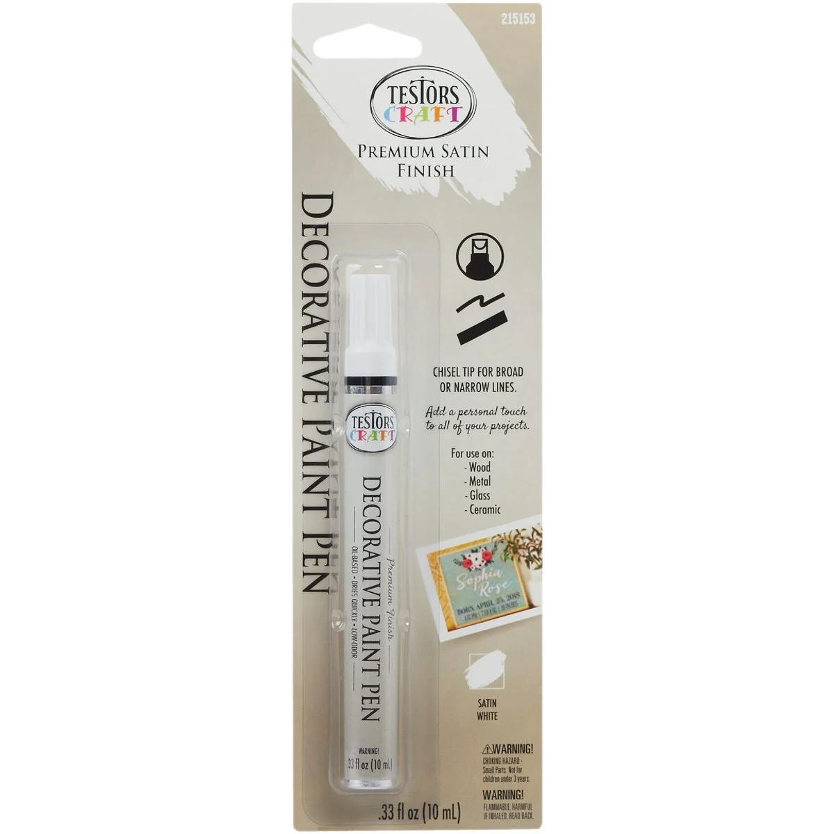 Classic Testors Craft Satin White Decorative Paint Pen Professional