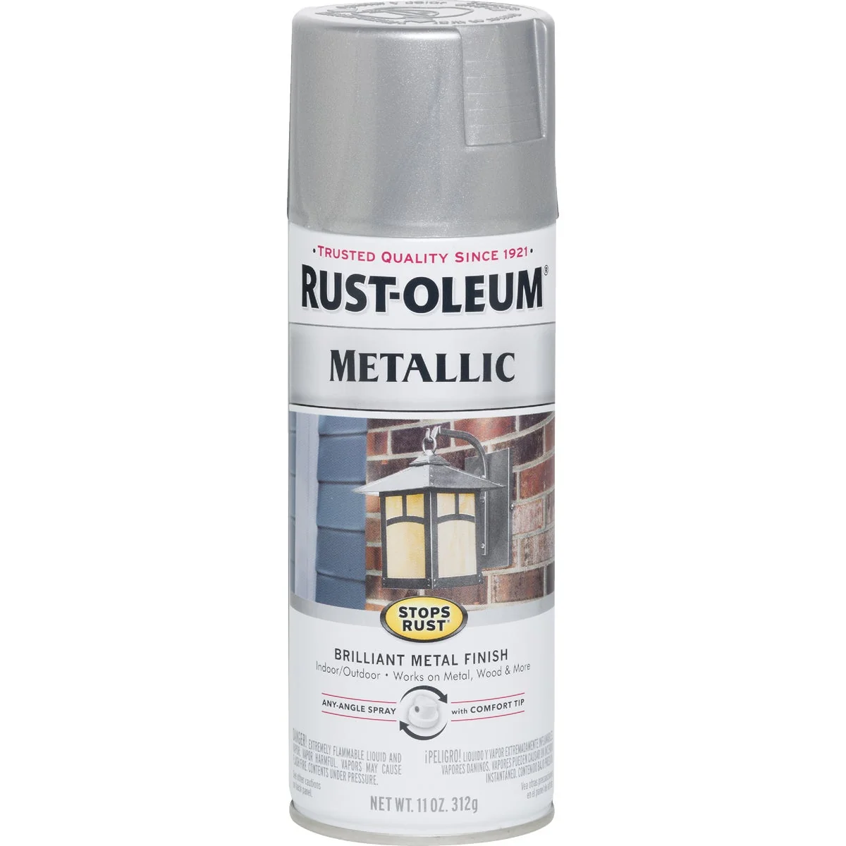 Trendy Rust-Oleum Stops Rust 11 Oz. Metallic Satin Spray Paint Silver Exceptional