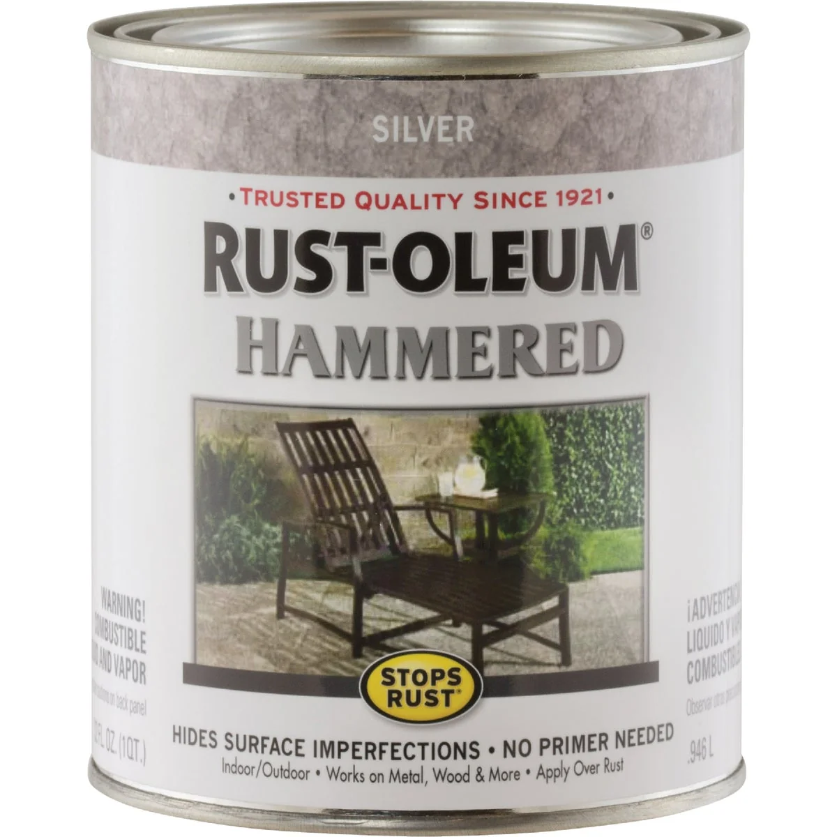 Secure Rust-Oleum Stops Rust Hammered Paint Silver 1 Qt. Environmentally Friendly