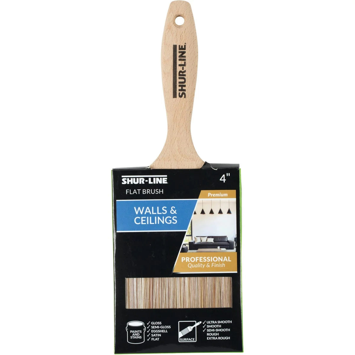Stylish Shur-Line Shur-Flow Paint Primer 4 In. Flat Wall Paint Brush Selected