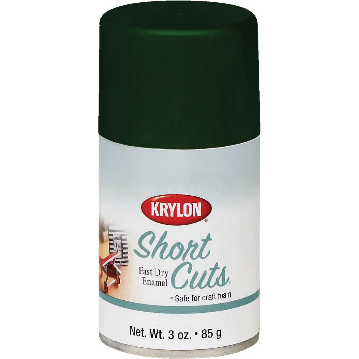Elegant Krylon Short Cuts 3 Oz. High-Gloss Enamel Spray Paint Hunter Green Secure