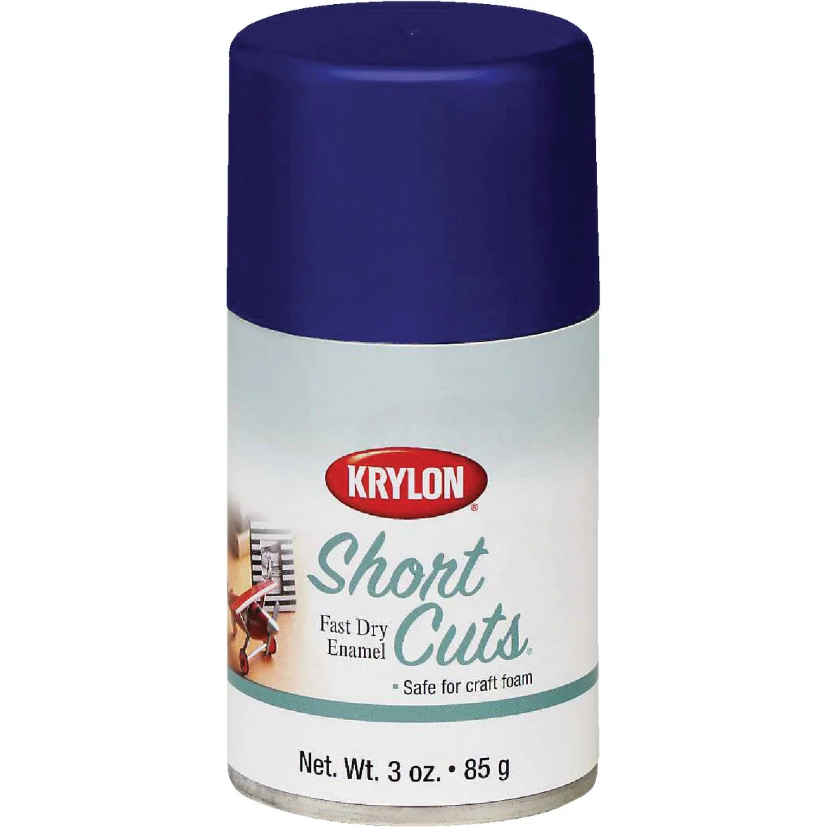 Recyclable Krylon Short Cuts 3 Oz. High-Gloss Enamel Spray Paint Iris Excellent