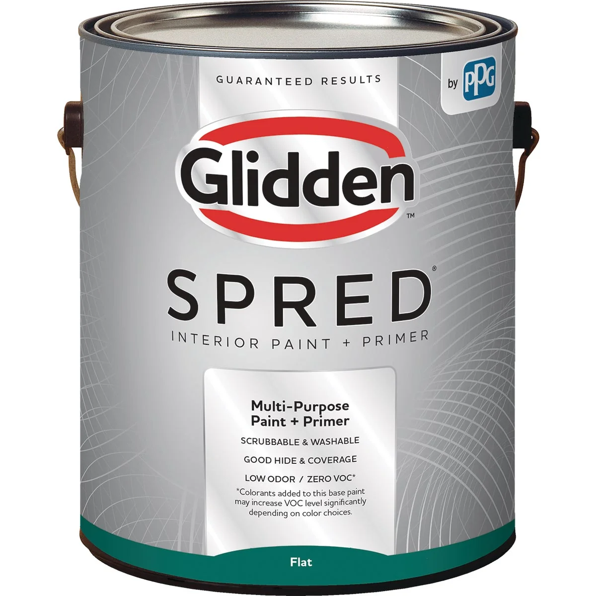 Selected Glidden Spred Interior Paint Primer Flat White Pastel Base 1 Gallon Expertly Made