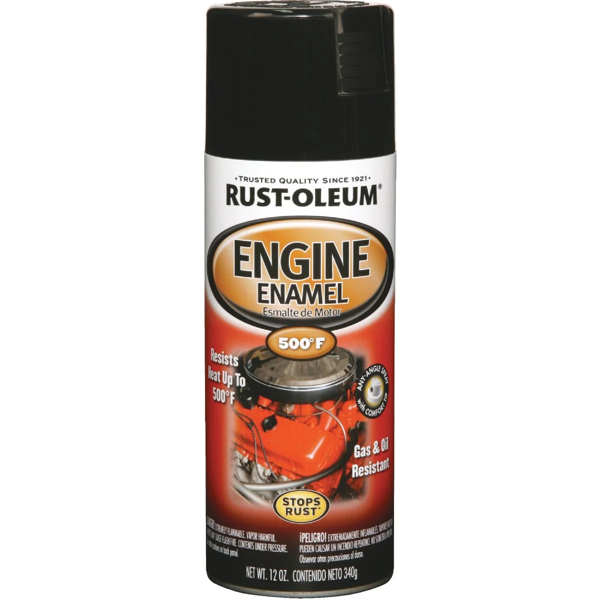 Trendy Rust-Oleum Stops Rust 12 Oz. Gloss Black Engine Enamel Spray Paint Verified