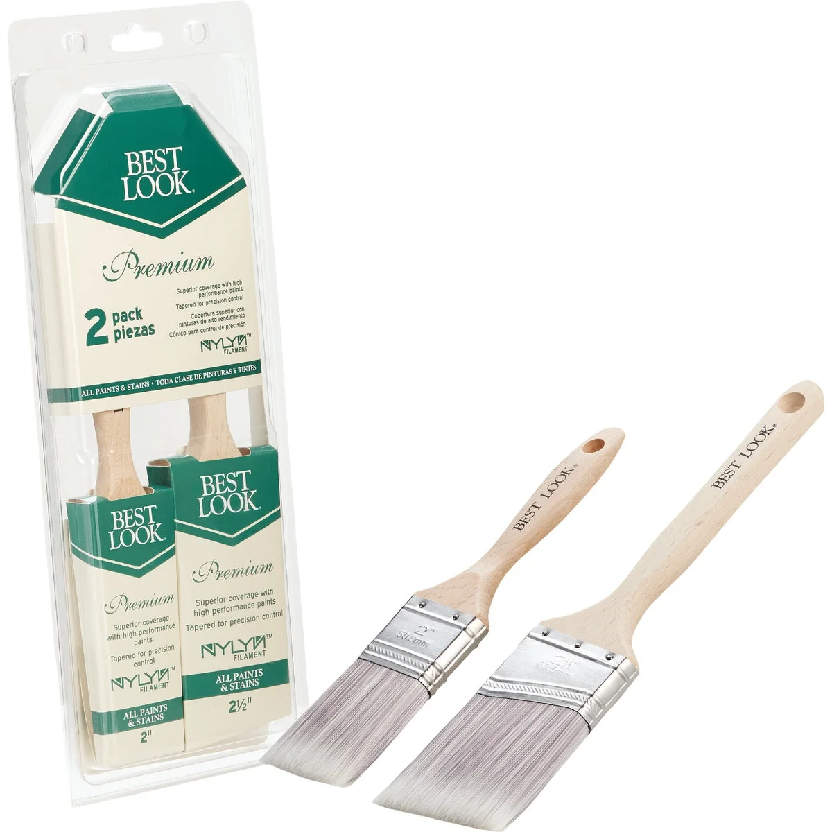 Verified Look Premium Paint Brush Set 2-Piece Fashionable