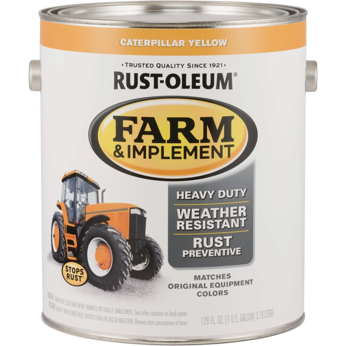 Lightweight Rust-Oleum 1 Gallon Caterpillar Yellow Gloss Farm Implement Enamel Environmentally Friendly