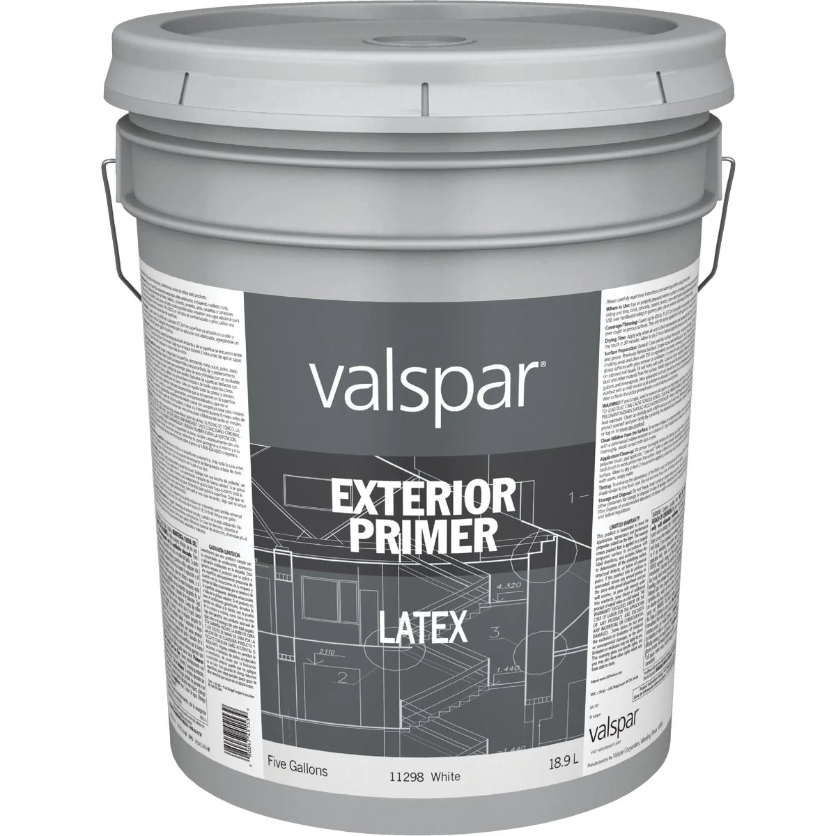 Smart Valspar White Exterior Primer 5 Gal. Verified