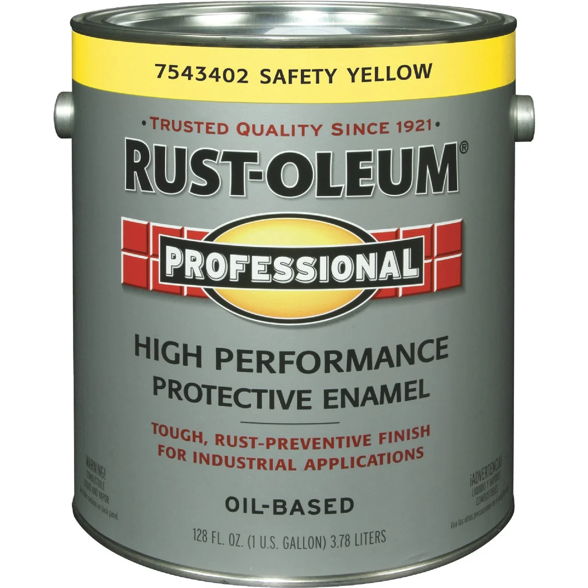 Fine Crafted Rust-Oleum Professional Industrial Enamel Safety Yellow 1 Gal. User-Friendly