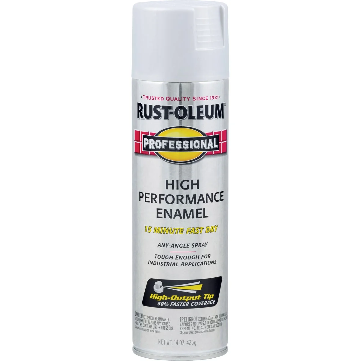 Durable Rust-Oleum Professional Fast Dry 14 Oz. Gloss High Performance Enamel Spray Paint Aluminum Consistent