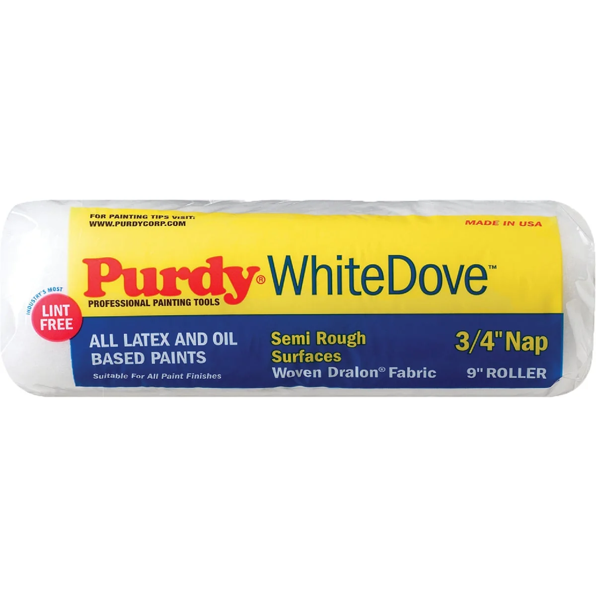 Lightweight Purdy White Dove 9 In. x 3 4 In. Woven Fabric Roller Cover Next-Generation