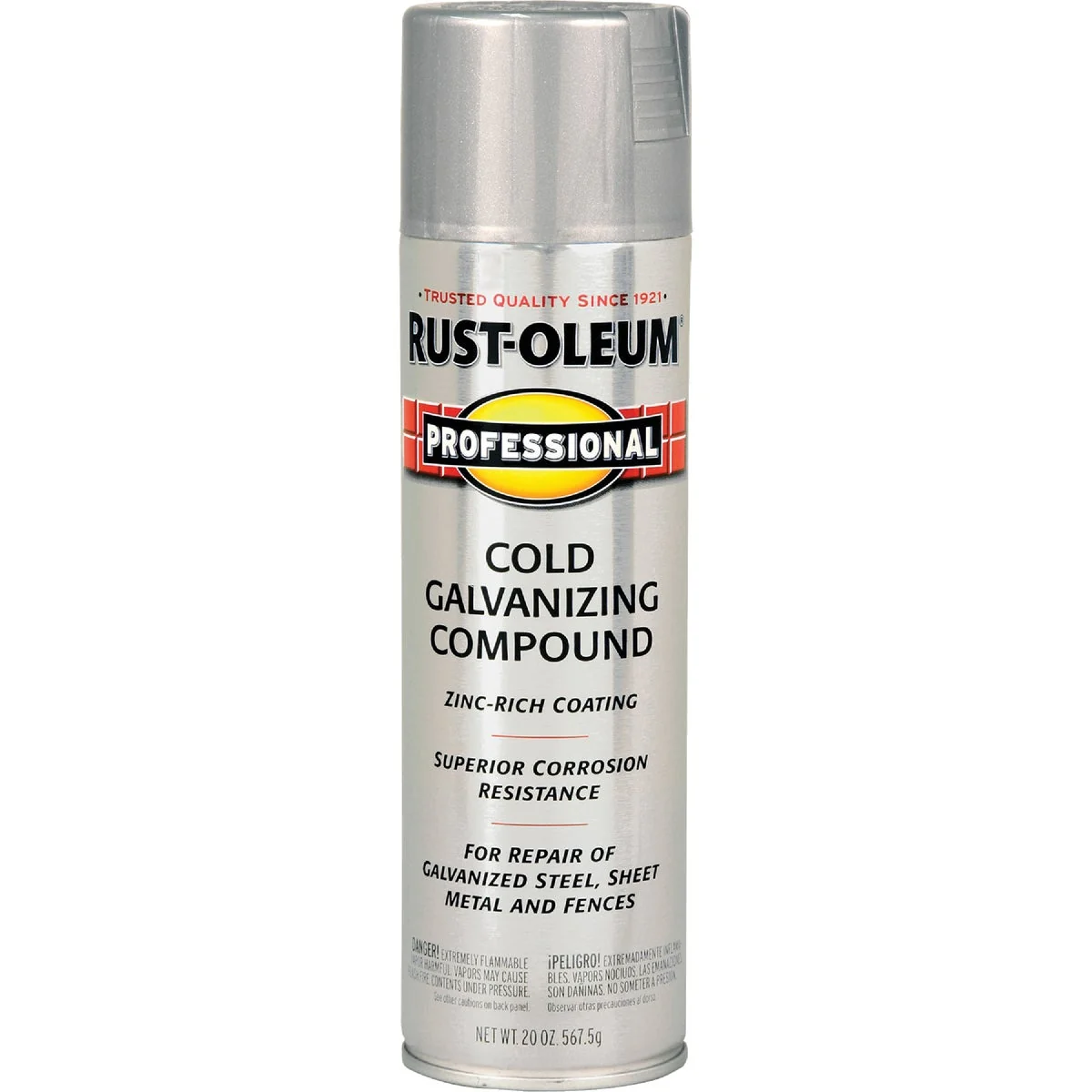 Luxury Rust-Oleum Professional 20 Oz. Flat Galvanizing Compound Spray Paint Cold Galvanized Reusable