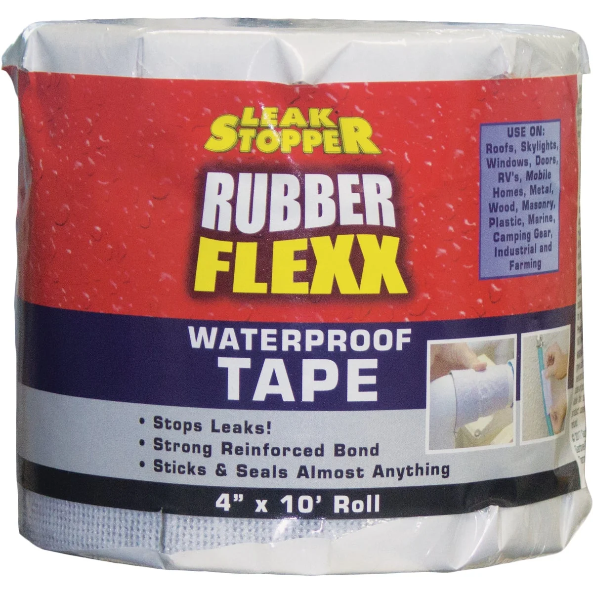 Carefully Designed Leak Stopper Rubber Flexx 4 In. x 10 Ft. Waterproofing Seam Tape Fast