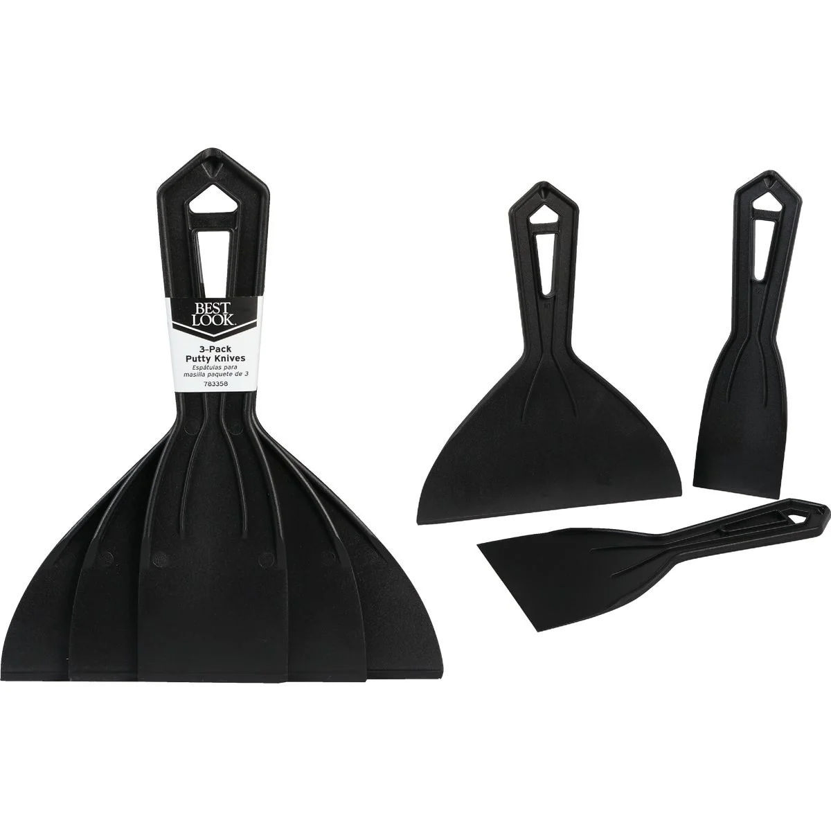 Breathable Look Plastic Putty Knife Set 3-Piece Next-Generation