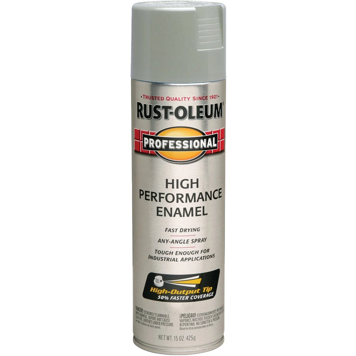Reliable Rust-Oleum Professional Fast Dry 15 Oz. Gloss High Performance Enamel Spray Paint Light Machine Gray Flexible