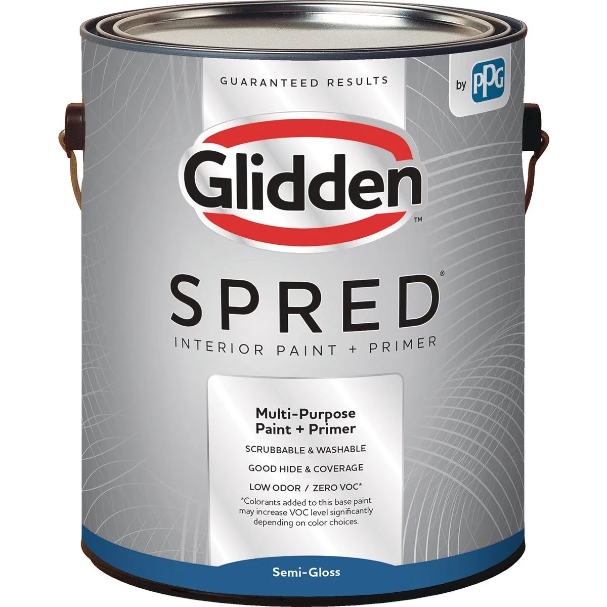 Advanced Glidden Spred Interior Paint Primer Semi-Gloss White Pastel Base 1 Gallon Proven